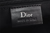 Authentic Christian Dior Trotter Shoulder Cross Body Bag PVC Leather Black 1471K