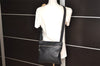 Authentic Christian Dior Trotter Shoulder Cross Body Bag PVC Leather Black 1471K