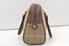 Authentic Burberrys Check Canvas Leather Shoulder Hand Bag Khaki Green 1472K
