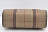 Authentic Burberrys Check Canvas Leather Shoulder Hand Bag Khaki Green 1472K