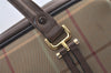 Authentic Burberrys Check Canvas Leather Shoulder Hand Bag Khaki Green 1472K