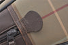 Authentic Burberrys Check Canvas Leather Shoulder Hand Bag Khaki Green 1472K