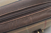 Authentic Burberrys Check Canvas Leather Shoulder Hand Bag Khaki Green 1472K