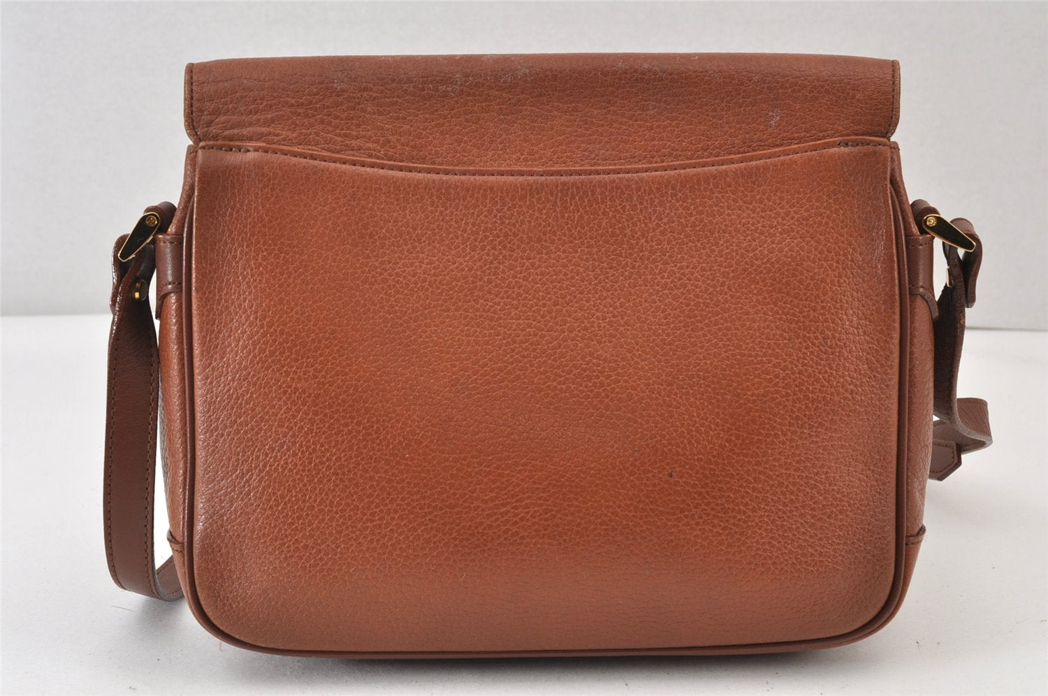 Authentic Burberrys Leather Shoulder Cross Body Bag Purse Brown Box 1473K