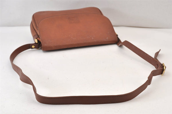 Authentic Burberrys Leather Shoulder Cross Body Bag Purse Brown Box 1473K
