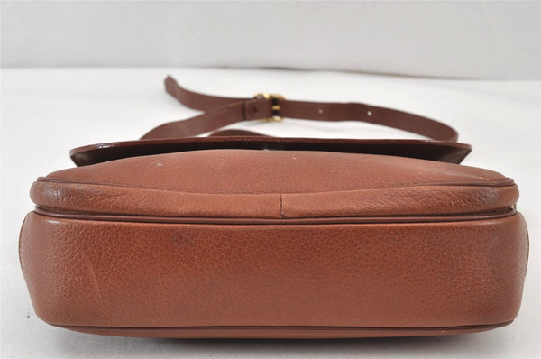 Authentic Burberrys Leather Shoulder Cross Body Bag Purse Brown Box 1473K