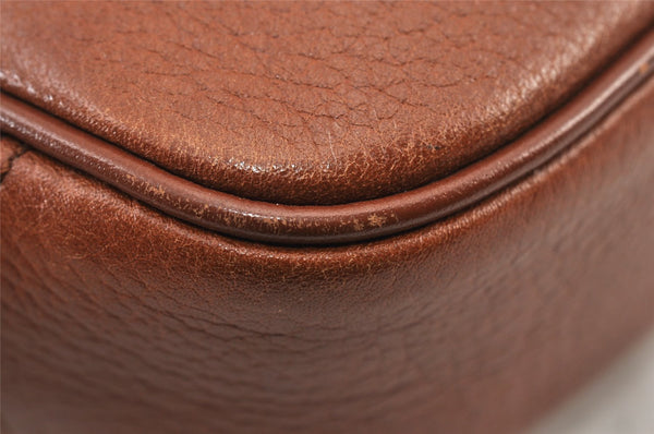 Authentic Burberrys Leather Shoulder Cross Body Bag Purse Brown Box 1473K