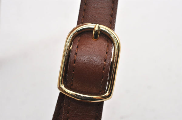 Authentic Burberrys Leather Shoulder Cross Body Bag Purse Brown Box 1473K