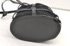 Authentic Salvatore Ferragamo Enamel Pile Shoulder Cross Body Bag Black 1474K