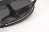 Authentic Salvatore Ferragamo Enamel Pile Shoulder Cross Body Bag Black 1474K