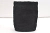 Authentic Salvatore Ferragamo Enamel Pile Shoulder Cross Body Bag Black 1474K