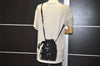 Authentic Salvatore Ferragamo Enamel Pile Shoulder Cross Body Bag Black 1474K