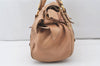 Authentic MIU MIU Ribbon Leather 2Way Shoulder Hand Bag Purse Beige 1475J