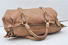 Authentic MIU MIU Ribbon Leather 2Way Shoulder Hand Bag Purse Beige 1475J