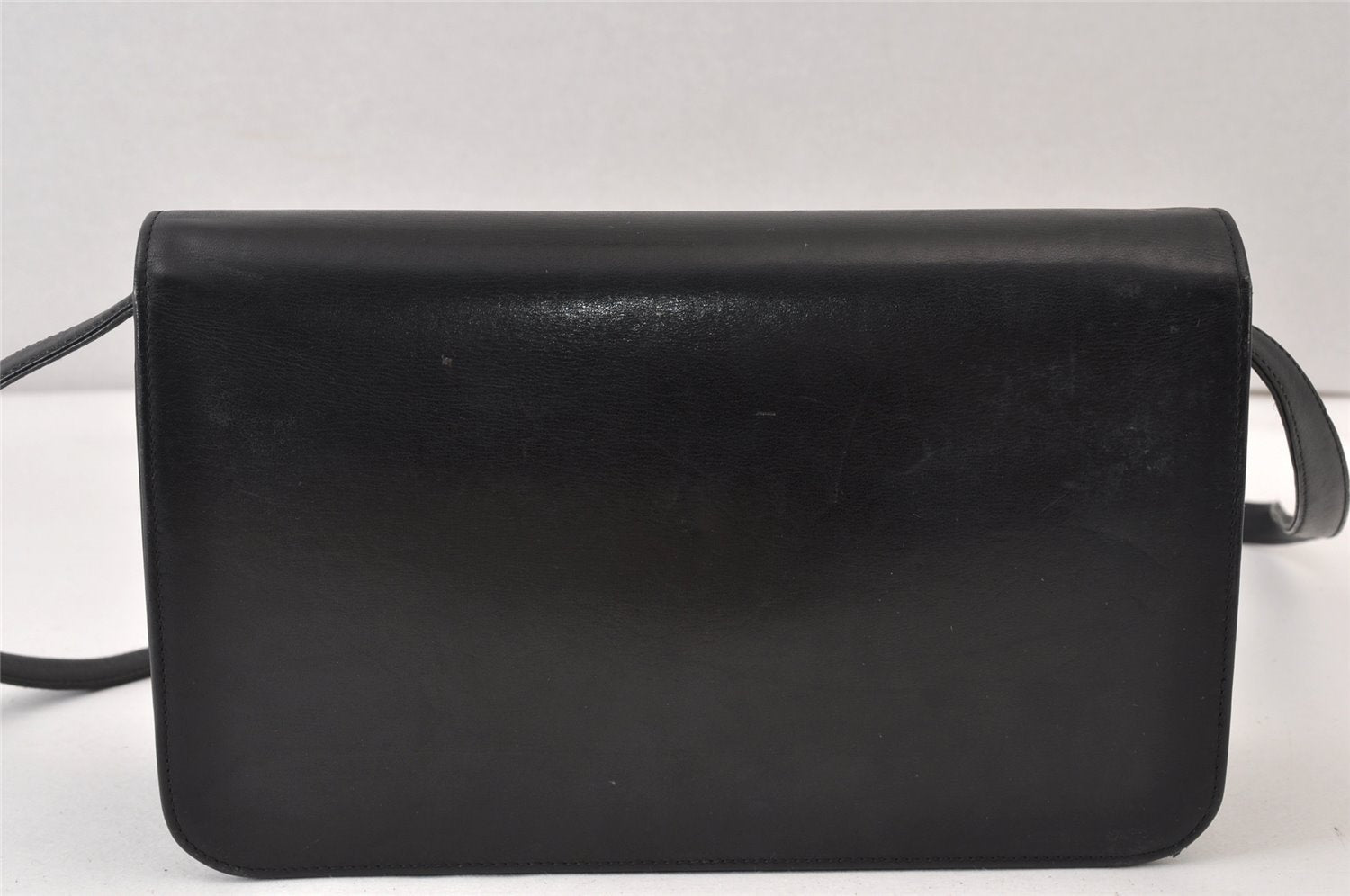 Authentic Christian Dior Vintage Shoulder Bag Purse Leather Black CD 1475K