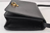Authentic Christian Dior Vintage Shoulder Bag Purse Leather Black CD 1475K