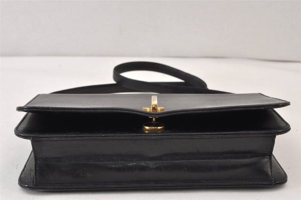 Authentic Christian Dior Vintage Shoulder Bag Purse Leather Black CD 1475K