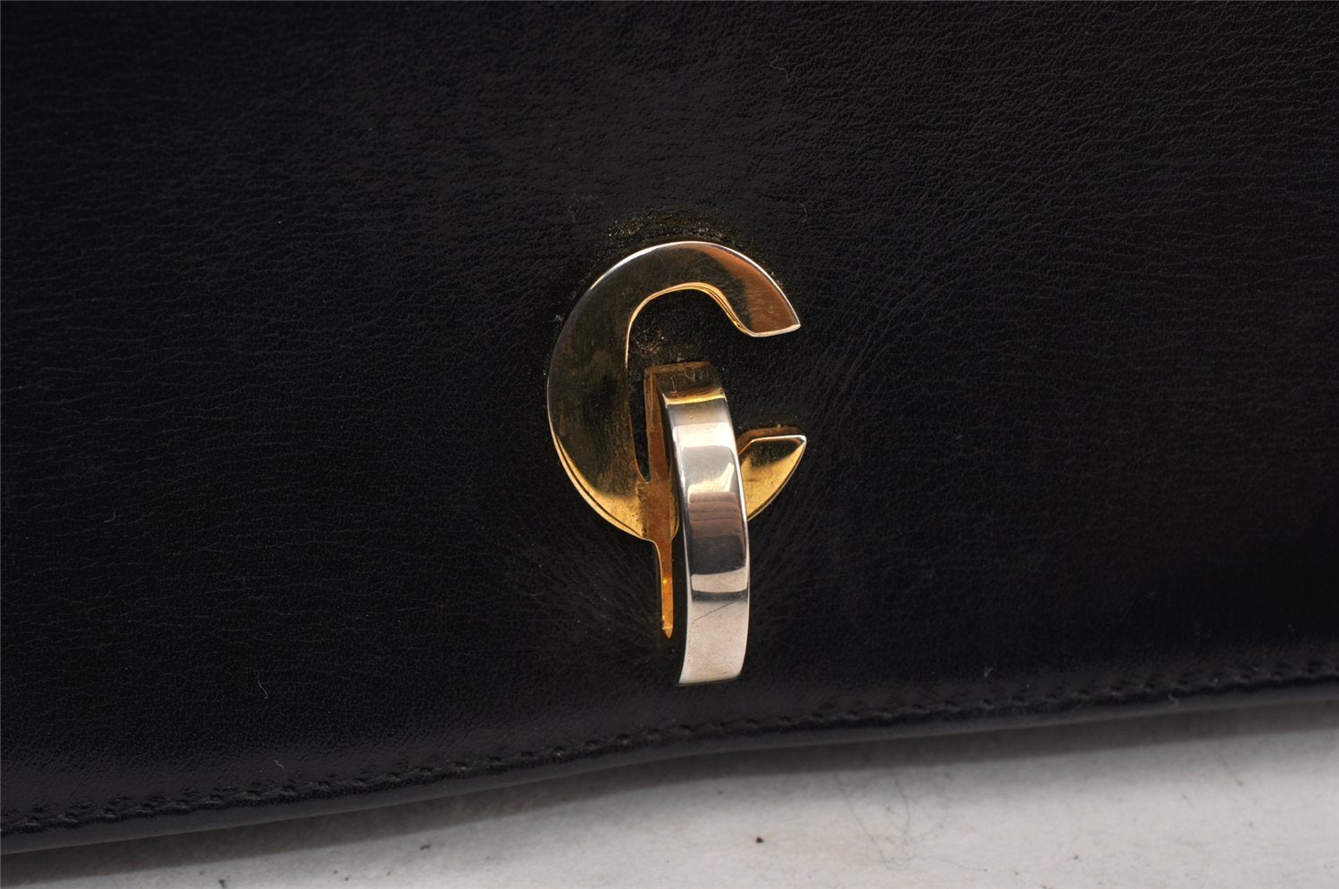 Authentic Christian Dior Vintage Shoulder Bag Purse Leather Black CD 1475K