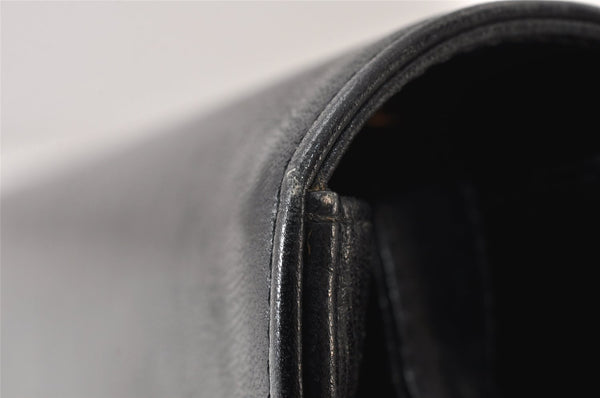 Authentic Christian Dior Vintage Shoulder Bag Purse Leather Black CD 1475K