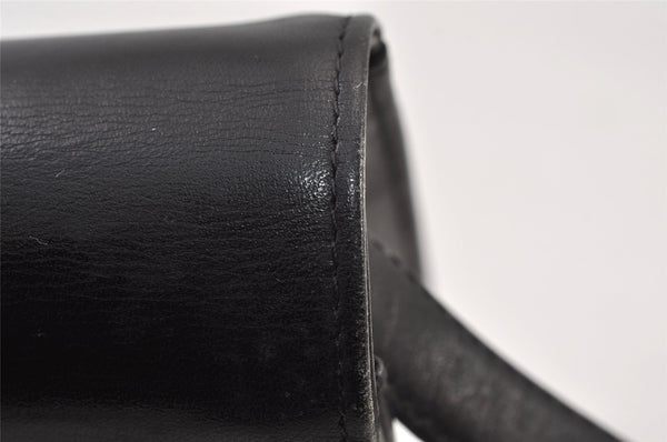 Authentic Christian Dior Vintage Shoulder Bag Purse Leather Black CD 1475K