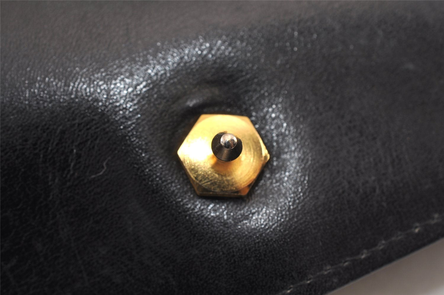Authentic Christian Dior Vintage Shoulder Bag Purse Leather Black CD 1475K