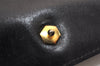 Authentic Christian Dior Vintage Shoulder Bag Purse Leather Black CD 1475K