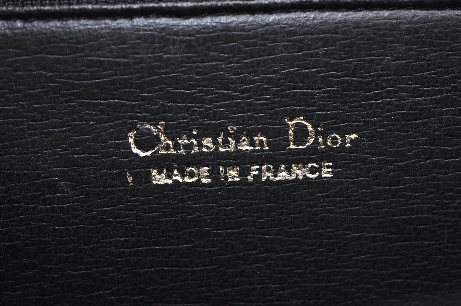 Authentic Christian Dior Vintage Shoulder Bag Purse Leather Black CD 1475K