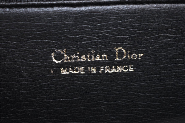Authentic Christian Dior Vintage Shoulder Bag Purse Leather Black CD 1475K