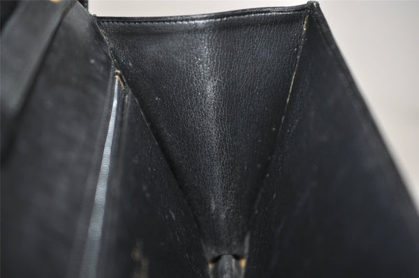 Authentic Christian Dior Vintage Shoulder Bag Purse Leather Black CD 1475K