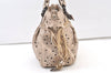 Authentic Salvatore Ferragamo Gancini Leather 2Way Shoulder Hand Bag Gold 1476K