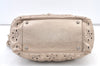 Authentic Salvatore Ferragamo Gancini Leather 2Way Shoulder Hand Bag Gold 1476K