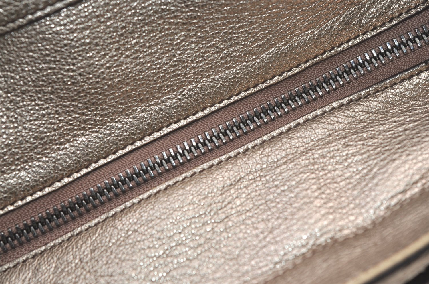 Authentic Salvatore Ferragamo Gancini Leather 2Way Shoulder Hand Bag Gold 1476K