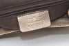 Authentic Salvatore Ferragamo Gancini Leather 2Way Shoulder Hand Bag Gold 1476K
