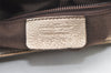 Authentic Salvatore Ferragamo Gancini Leather 2Way Shoulder Hand Bag Gold 1476K