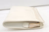 Authentic Burberrys Vintage Leather Clutch Hand Bag Purse White 1477K