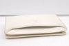 Authentic Burberrys Vintage Leather Clutch Hand Bag Purse White 1477K