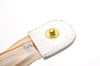 Authentic Burberrys Vintage Leather Clutch Hand Bag Purse White 1477K