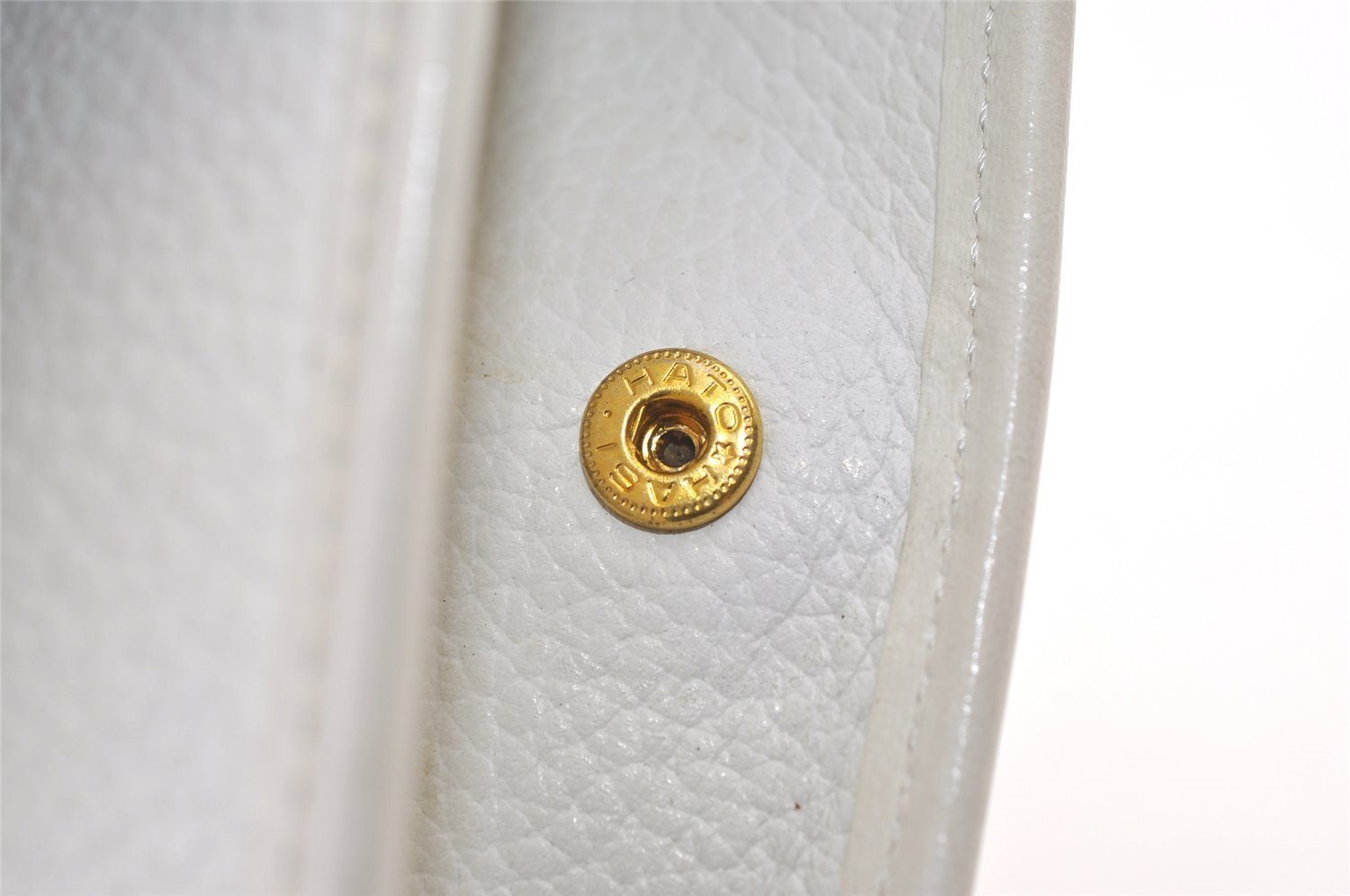 Authentic Burberrys Vintage Leather Clutch Hand Bag Purse White 1477K