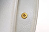 Authentic Burberrys Vintage Leather Clutch Hand Bag Purse White 1477K