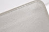 Authentic Burberrys Vintage Leather Clutch Hand Bag Purse White 1477K