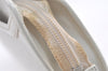 Authentic Burberrys Vintage Leather Clutch Hand Bag Purse White 1477K