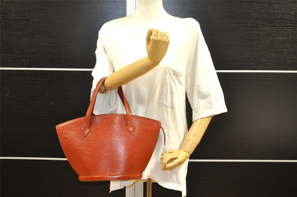 Authentic Louis Vuitton Epi Saint Jacques Hand Bag Brown M52273 LV 1480I