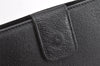 Authentic GUCCI Bamboo Vintage Long Wallet Purse Leather Suede Black 1480K