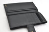 Authentic GUCCI Bamboo Vintage Long Wallet Purse Leather Suede Black 1480K