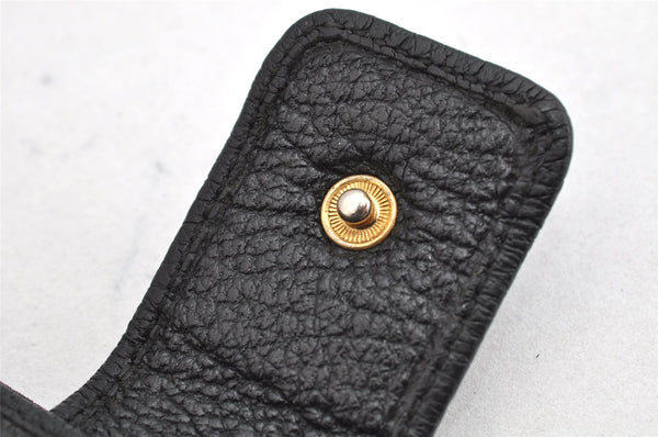 Authentic GUCCI Bamboo Vintage Long Wallet Purse Leather Suede Black 1480K