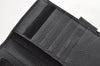 Authentic GUCCI Bamboo Vintage Long Wallet Purse Leather Suede Black 1480K