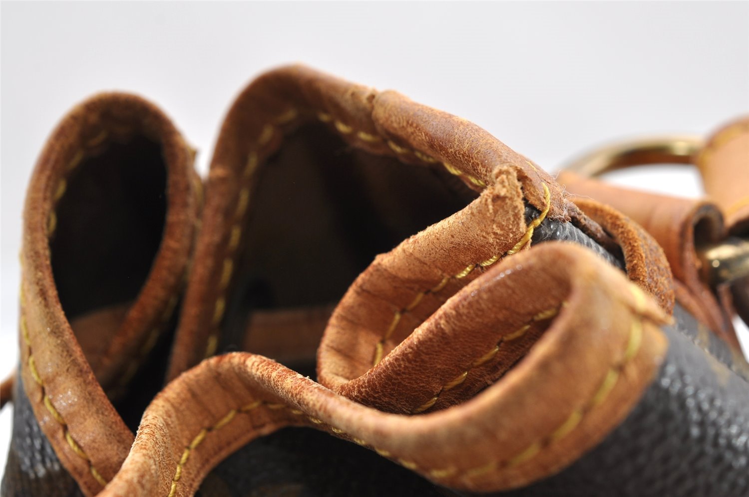 Authentic Louis Vuitton Monogram Petit Noe M42226 Shoulder Drawstring Bag 1481I