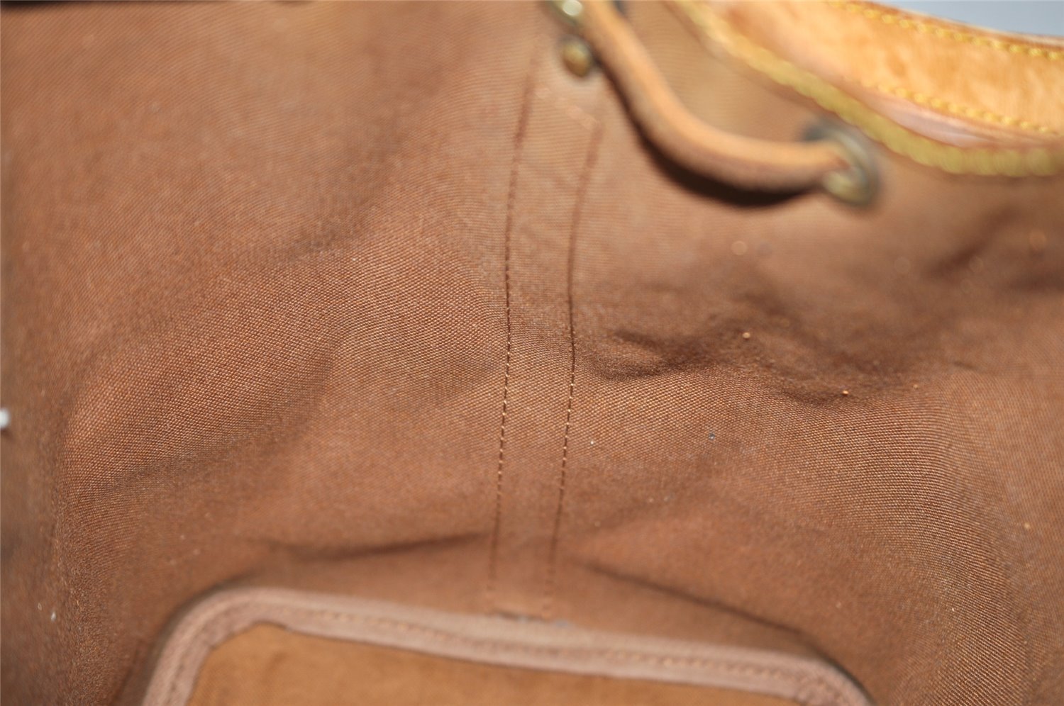 Authentic Louis Vuitton Monogram Petit Noe M42226 Shoulder Drawstring Bag 1481I