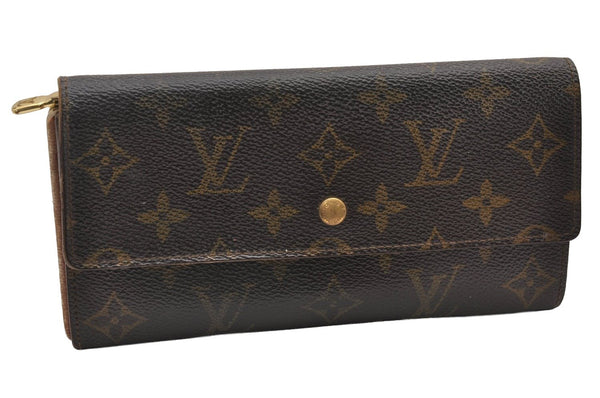 Auth Louis Vuitton Monogram Pochette Porte Monnaie Credit Wallet M61723 LV 1482J