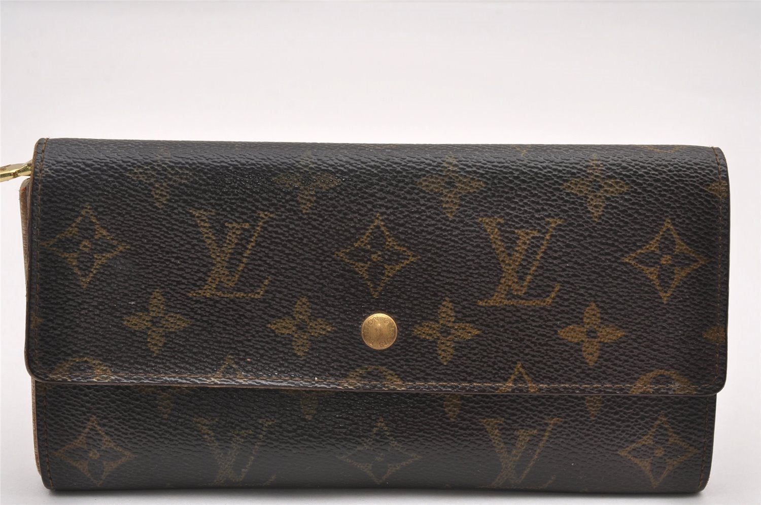 Auth Louis Vuitton Monogram Pochette Porte Monnaie Credit Wallet M61723 LV 1482J